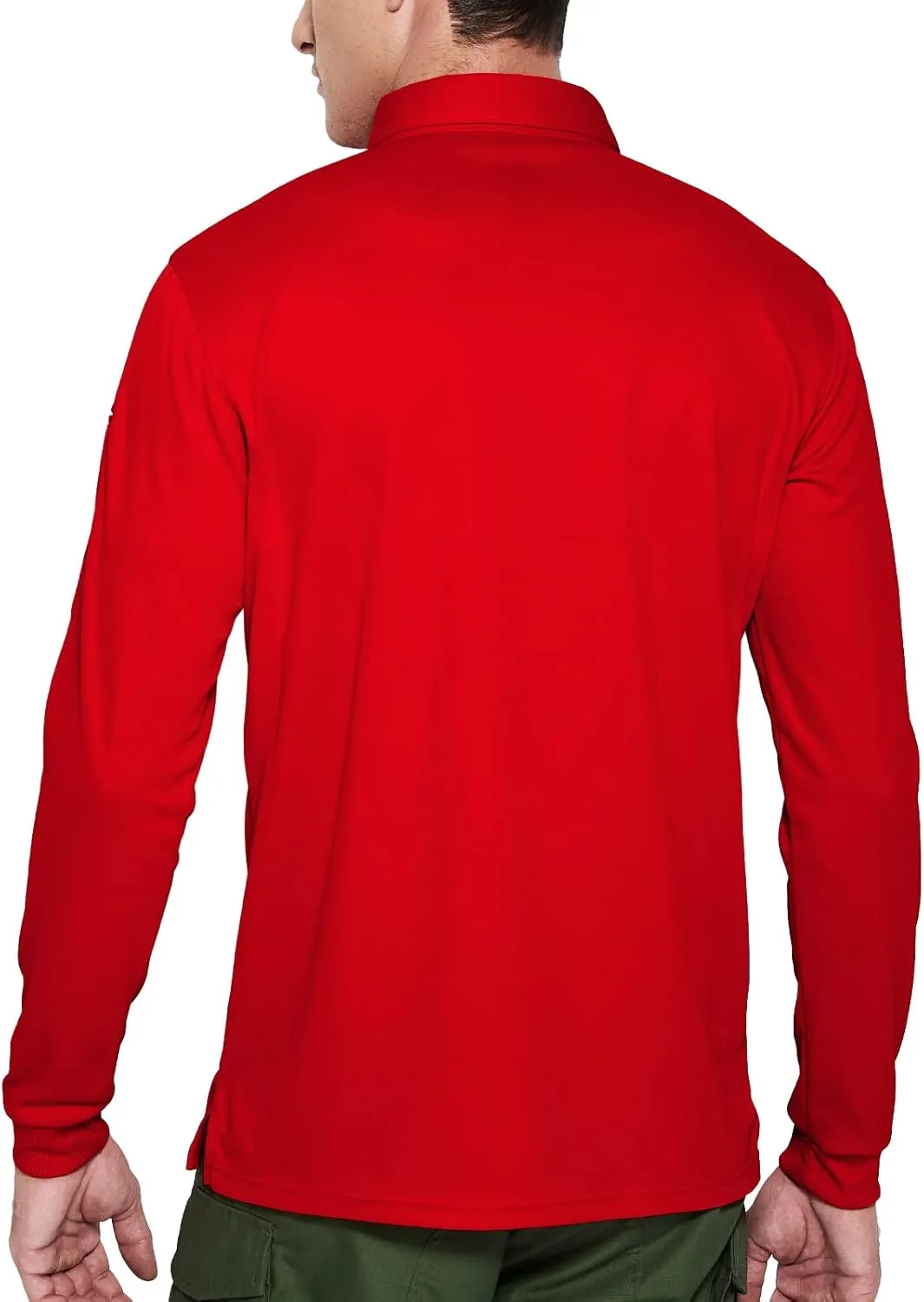 Haimont Men's Performance Dry Fit Polo Shirt Short and Long Sleeve Golf Collared T-Shirts for Tactical Outdoor Hiking