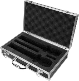 Handheld Microphones Bags Cases,Aluminum Storage Suitcase Foam Interior, Case for 2,Case Only