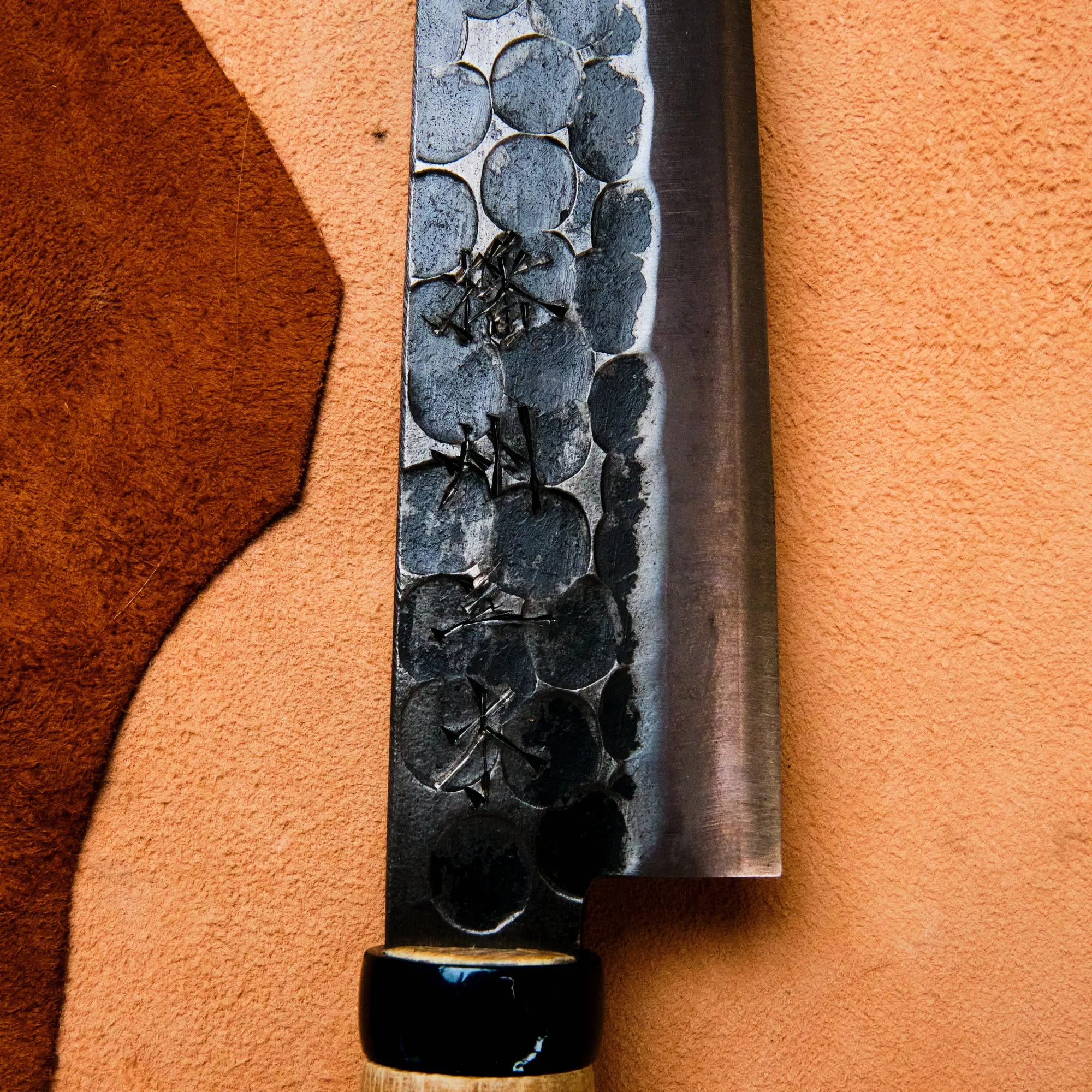Handmade Outdoor Knife with Leather Sheath