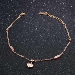 Heart Charm Anklet