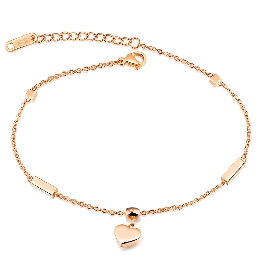 Heart Charm Anklet