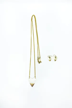 Heart Necklace and Earring Set
