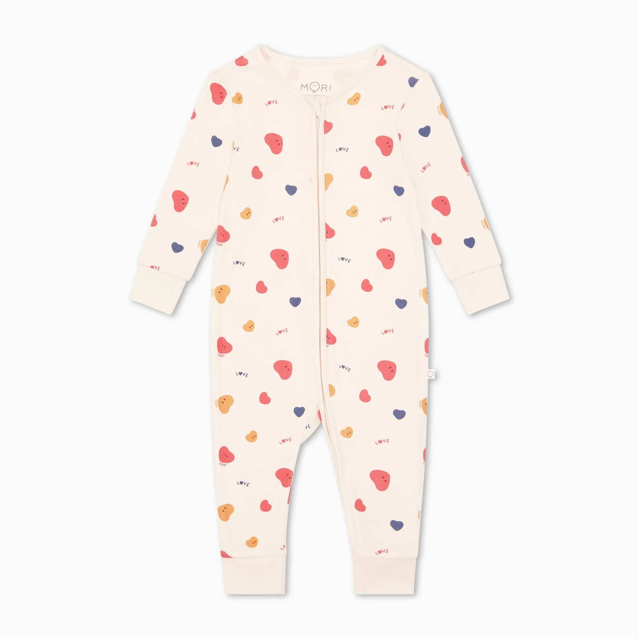 Heart Print Clever Zip Sleepsuit