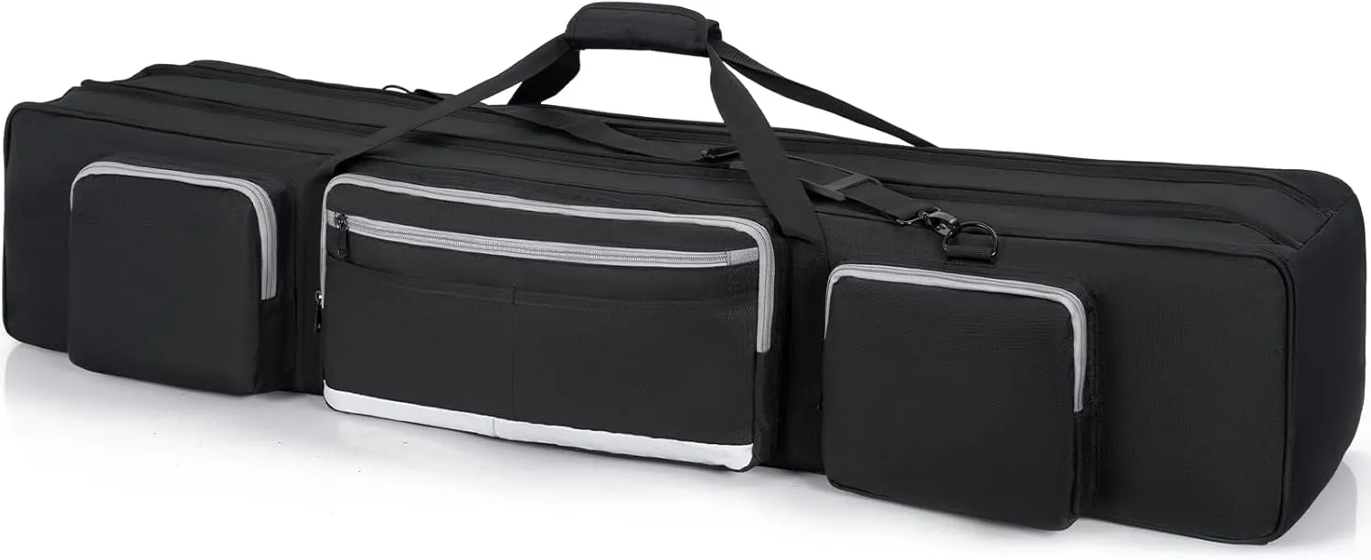 Heavy Duty Tripod Carrying Case, Tripod Bag with Padded Divider Light Stand Bag Dual Zipper Tripod Case for Tripods, Monopods, Gear, Mic Stand, Tent Pole