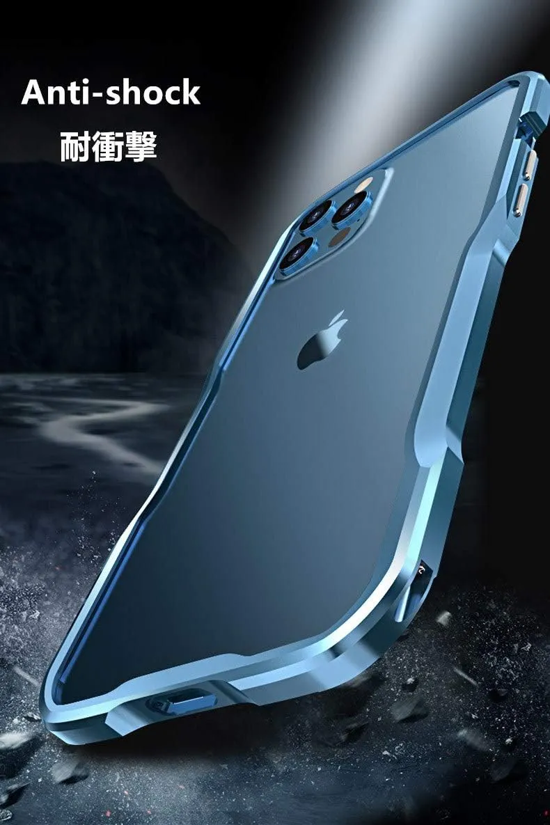 HENGHUI Aluminum Bumpers Compatible with iPhone 12 Pro Max 6.7-INCH Bumper Case Metal Frame Bumper Cover Shock Absorbent Slim Cool Design (iPhone12ProMax, Black)