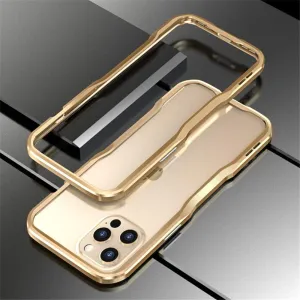 HENGHUI Aluminum Bumpers Compatible with iPhone 12 Pro Max 6.7-INCH Bumper Case Metal Frame Bumper Cover Shock Absorbent Slim Cool Design (iPhone12ProMax, Gold)