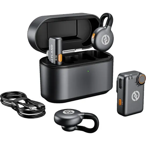 Hollyland LARK M2S Combo 2-Person Wireless Microphone System for Cameras and Mobile Devices (Space Grey)