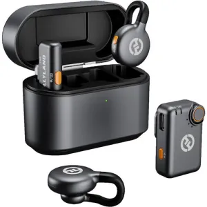 Hollyland LARK M2S Mini Combo 2-Person Wireless Microphone System for Cameras and Mobile Devices (Space Grey)