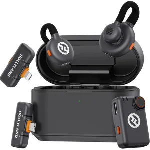 Hollyland LARK M2S Ultimate Combo 2-Person Wireless Microphone System for Cameras and Mobile Devices (Space Gray)