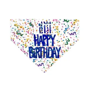 Holographic Birthday Dog Bandana