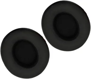 HOMSFOU Ear Pad Replacements Soft and Comfortable Protein Leather Memory Foam High Elastic Replacement 2.0 Black