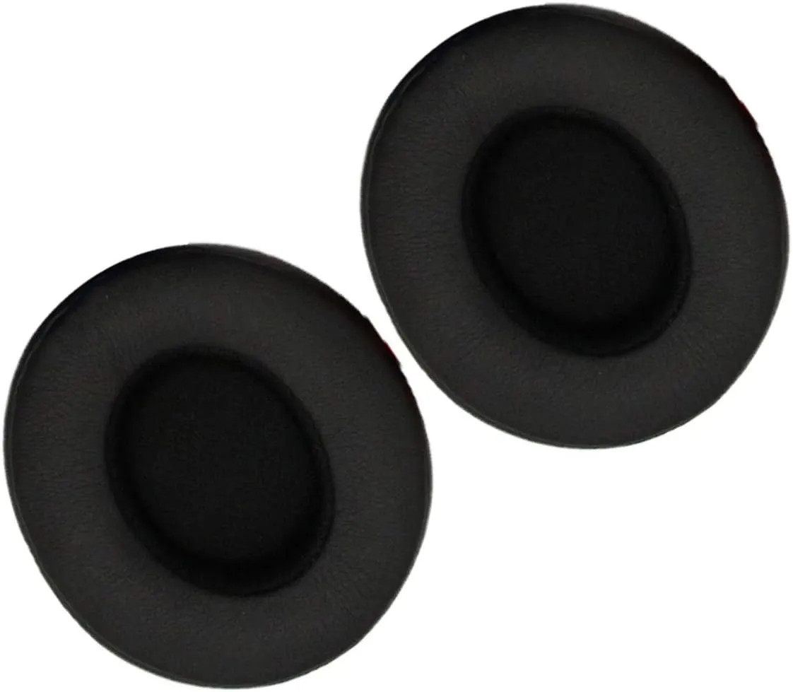 HOMSFOU Ear Pad Replacements Soft and Comfortable Protein Leather Memory Foam High Elastic Replacement 2.0 Black