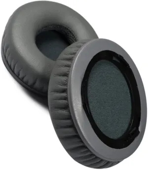 HOMSFOU Replacements Grey Protein Leather Ear Pads Comfortable Memory Foam for Headphones