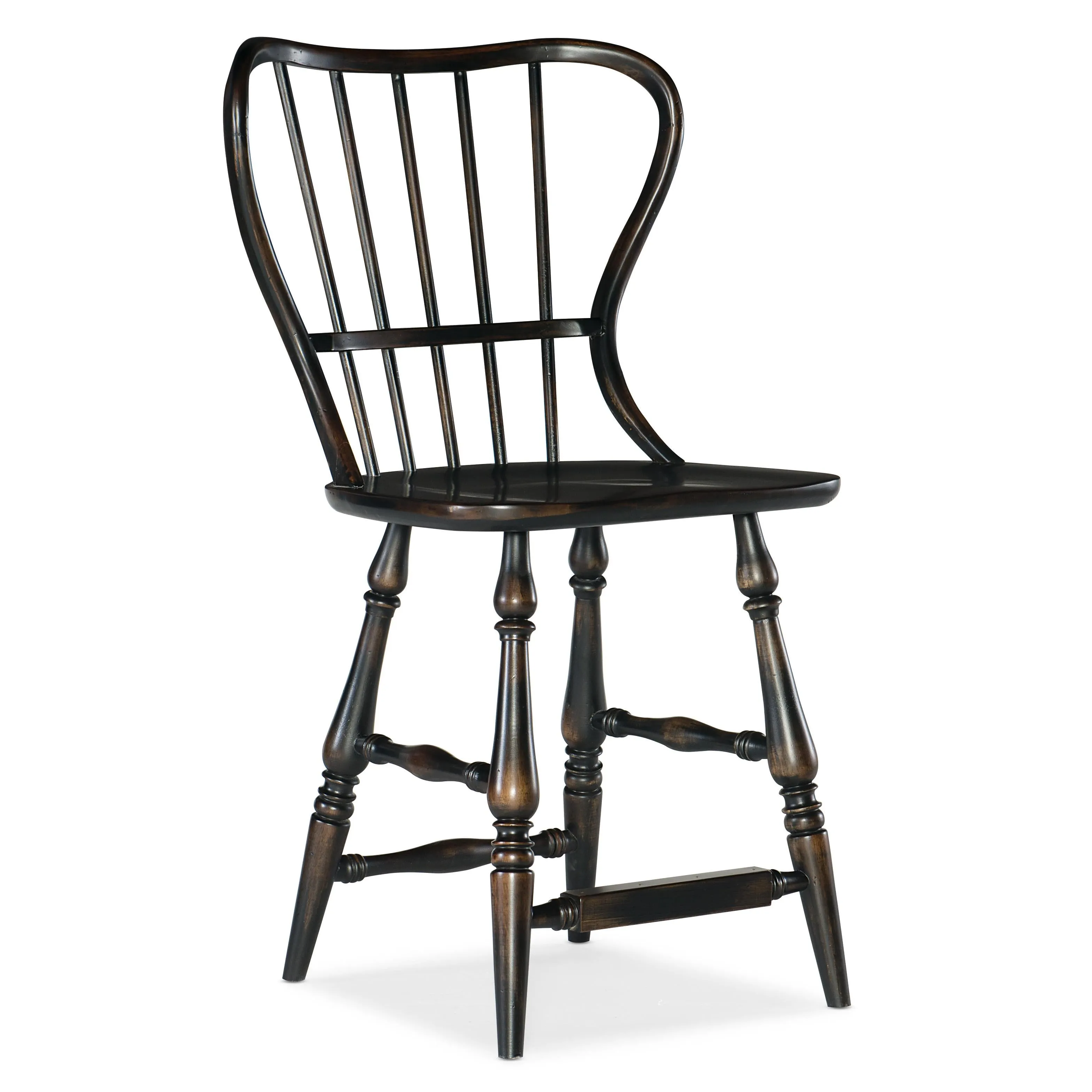 Hooker Furniture 5805-75351-99 Ciao Bella Spindle Back Counter Stool-Black