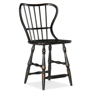 Hooker Furniture 5805-75351-99 Ciao Bella Spindle Back Counter Stool-Black