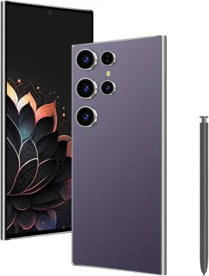 I24 Ultra 5G Smartphone,256GB Built in Pen The Cellphone,Unlocked Android 13.0,64MP Zoom Cameras 6.8HD Screen,6800mAh Long Battery Life,Dual SIM/Stylus/US Version Dumbphone(Titanium Purple)