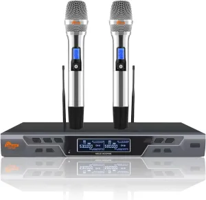 IDOLPRO UHF-535 Digital Automatic Scan, Vocal Support Dual Wireless Microphones System