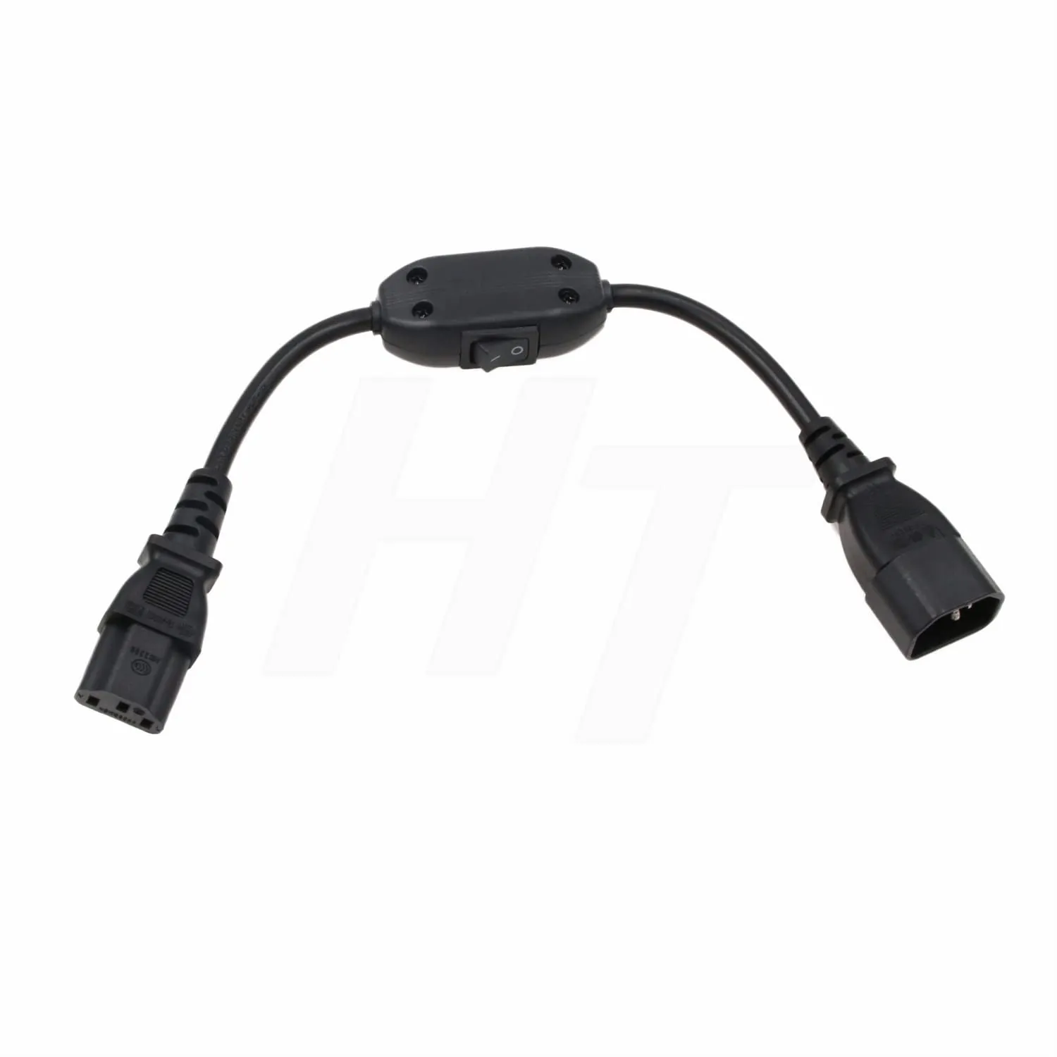 IEC320 C13 C14 Power Supply Cable Cord with Switch On Off for Guitar Pedalboard UPS Monitor Computer, 125V/10A 250V/6A 35cm