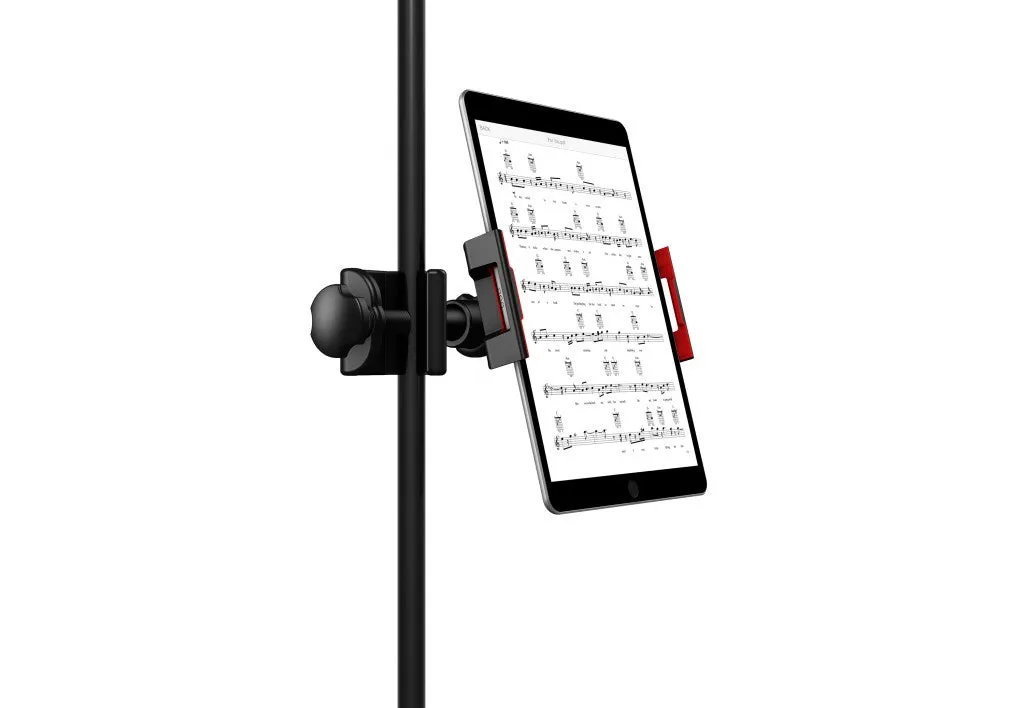 IK Multimedia iKlip 3 Deluxe Universal Tripod Mount and Mic Stand Support Bundle for Tablets
