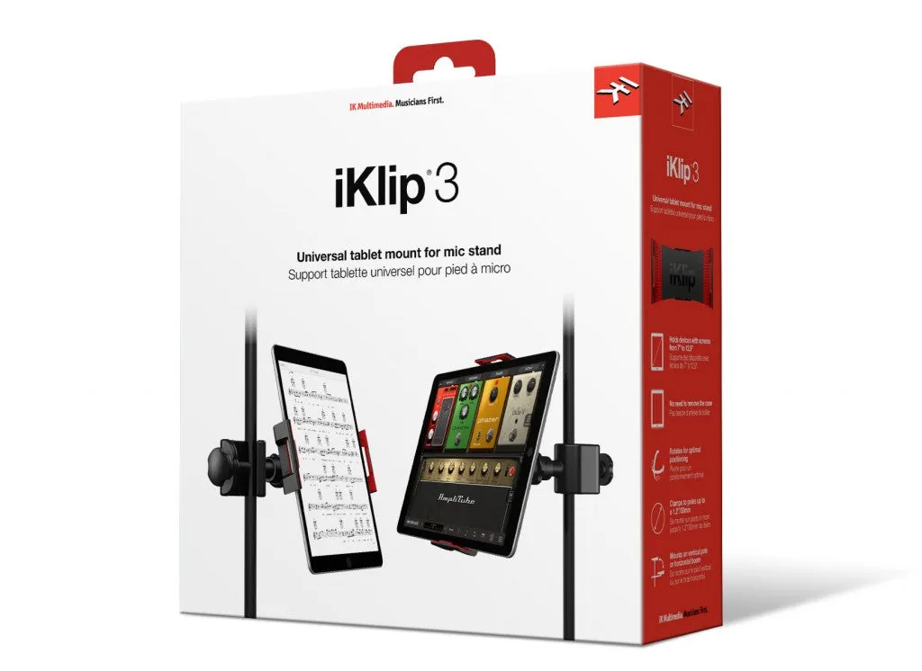 IK Multimedia iKlip 3 Universal Mic Stand Support for Tablets