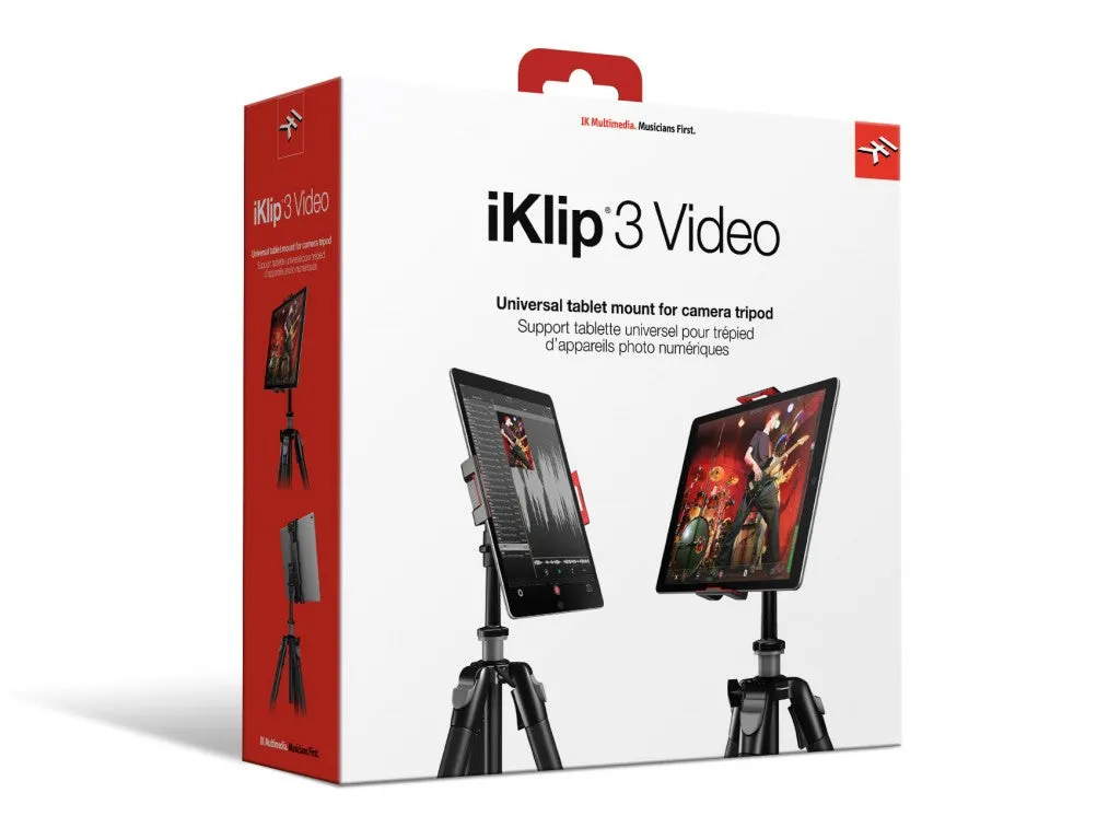 IK Multimedia iKlip 3 Video Universal Camera Stand Tripod Mount for Tablets