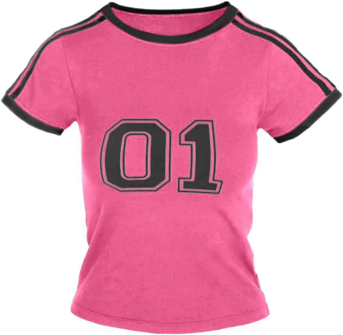 Imily Bela Womens Summer Crop Tops Y2k Baby Tees Cute Letter Print Short Sleeve Vintage T Shirt
