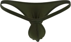 JEsilunmaMY Men's Ice Silk Mini Briefs Low Rise Pouch Stretch G-String Underwear Solid Color Comfortable Sissy Under Panties
