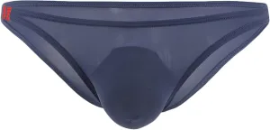 JEsilunmaMY Mens Ice Silk Thong Briefs Low Waist Bulge Pouch Bikini Underwear See Through Comfortable Underpants Swimwuit