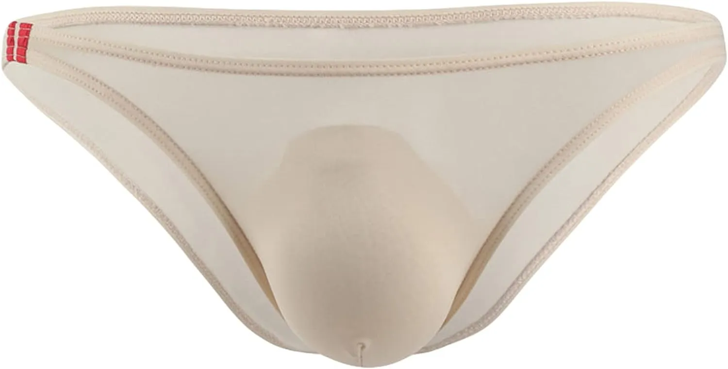 JEsilunmaMY Mens Ice Silk Thong Briefs Low Waist Bulge Pouch Bikini Underwear See Through Comfortable Underpants Swimwuit