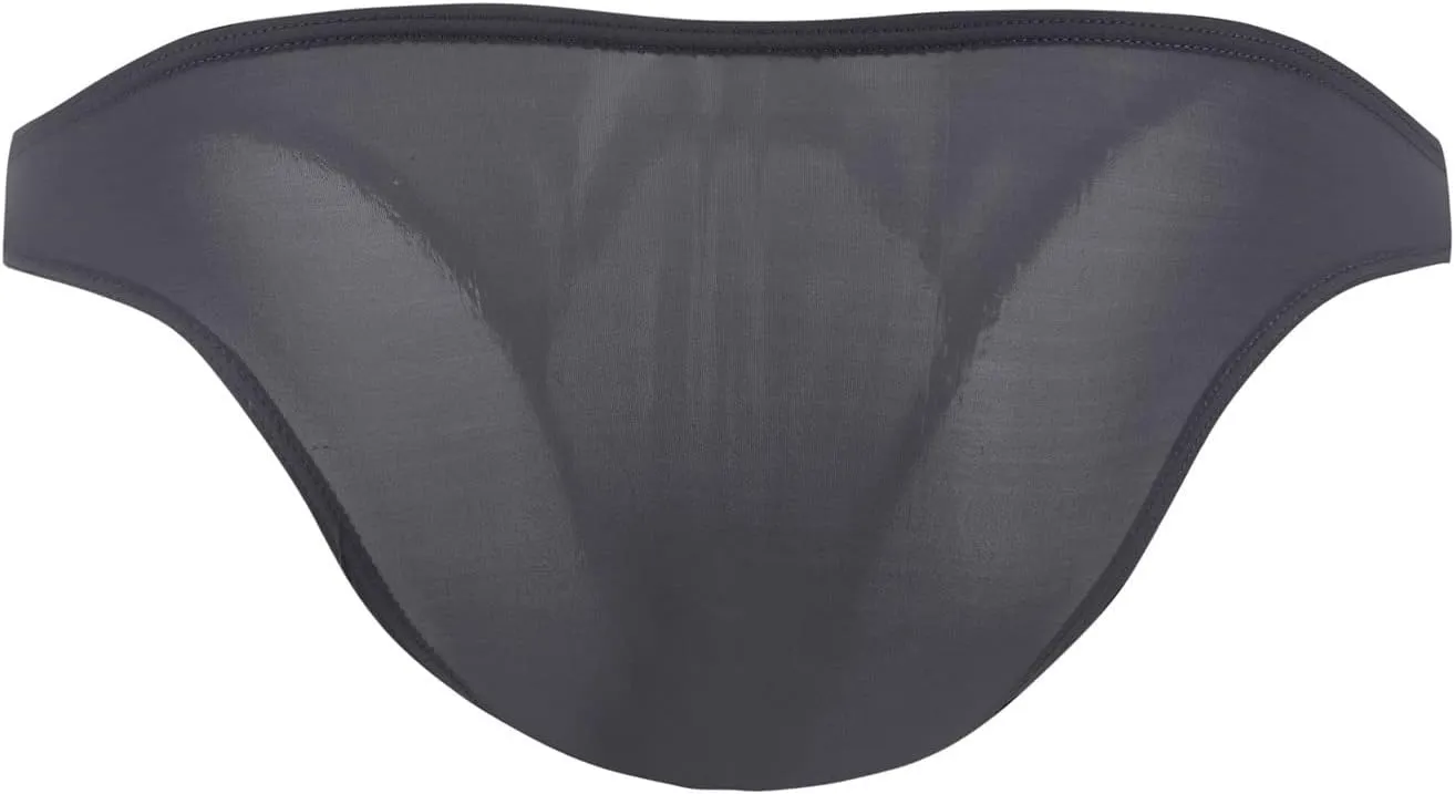 JEsilunmaMY Mens Ice Silk Thong Briefs Low Waist Bulge Pouch Bikini Underwear See Through Comfortable Underpants Swimwuit