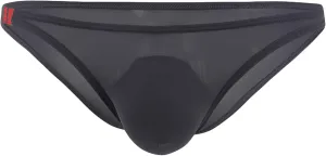 JEsilunmaMY Mens Ice Silk Thong Briefs Low Waist Bulge Pouch Bikini Underwear See Through Comfortable Underpants Swimwuit
