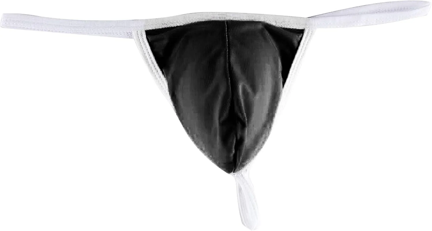 JEsilunmaMY Mens Low Rise Thongs Ice Silk Bulge Pouch G-String Bikini Briefs See Through Comfortable T-Back Panties Underwear