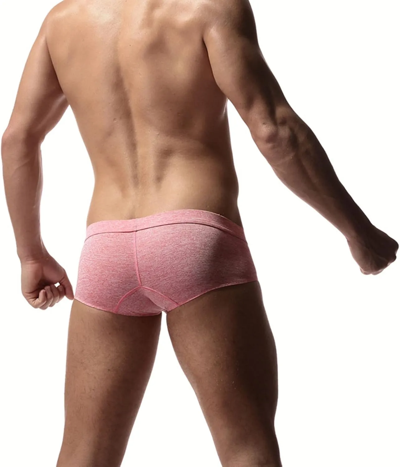 JEsilunmaMY Mens U Convex Boxer Briefs Low Rise Soft Comfortable Cotton Underwear Solid Sport Supporter Underpants Swimwear