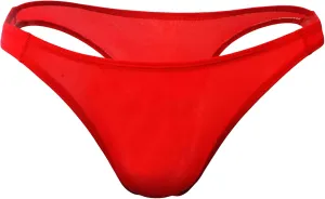 JEsilunmaMY See Through Underwear for Men Ice Silk Low Rise Pouch Mini Bikini Briefs Solid Comfortable Underpants Swimwear