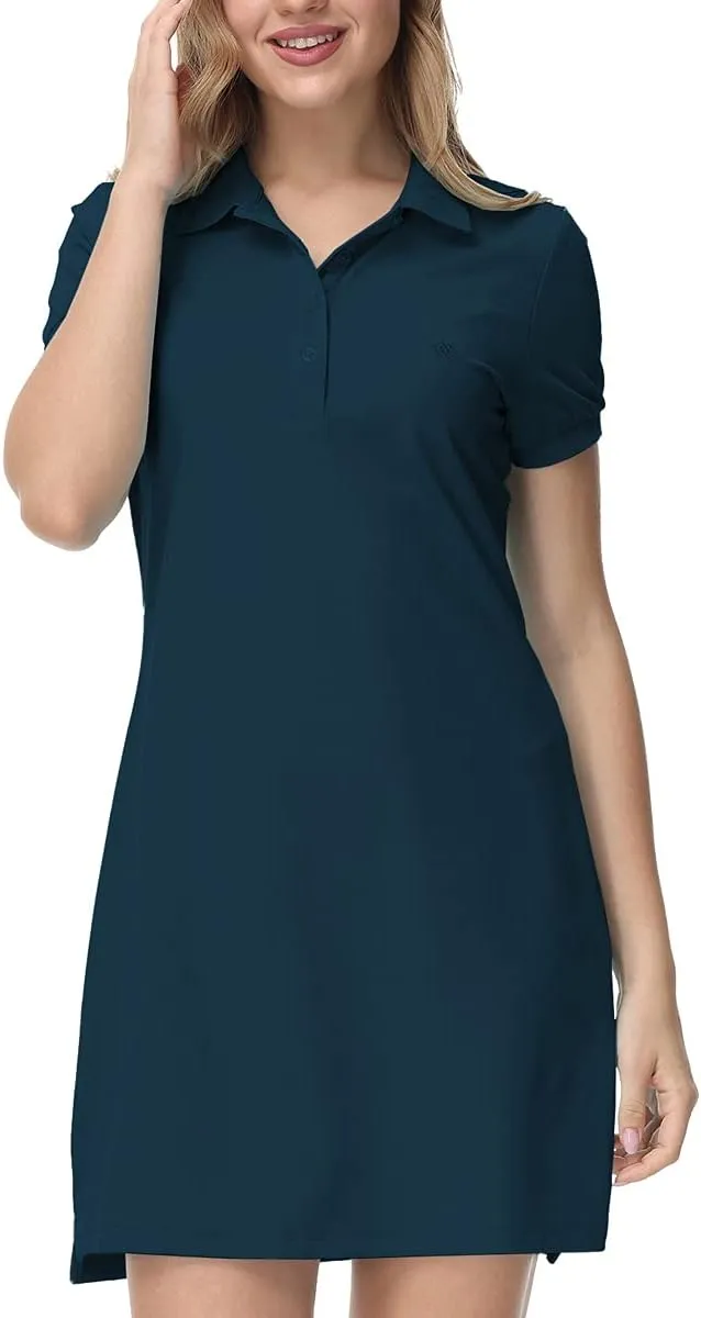 JINSHI Women T Shirt Dress Hiking/Tennis/Golf/Leisure Comfortable and Soft Athletic Dress for Women