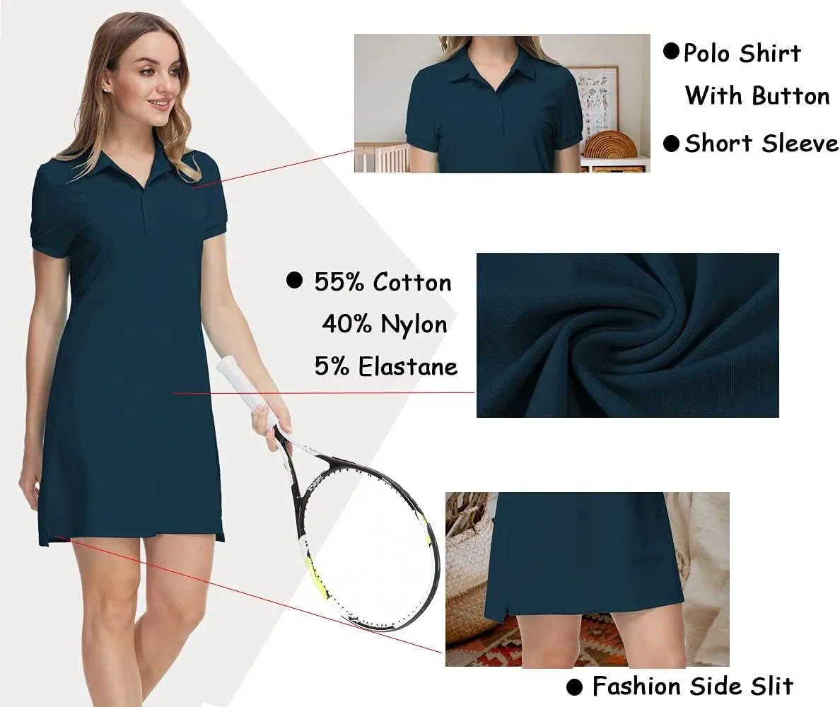 JINSHI Women T Shirt Dress Hiking/Tennis/Golf/Leisure Comfortable and Soft Athletic Dress for Women