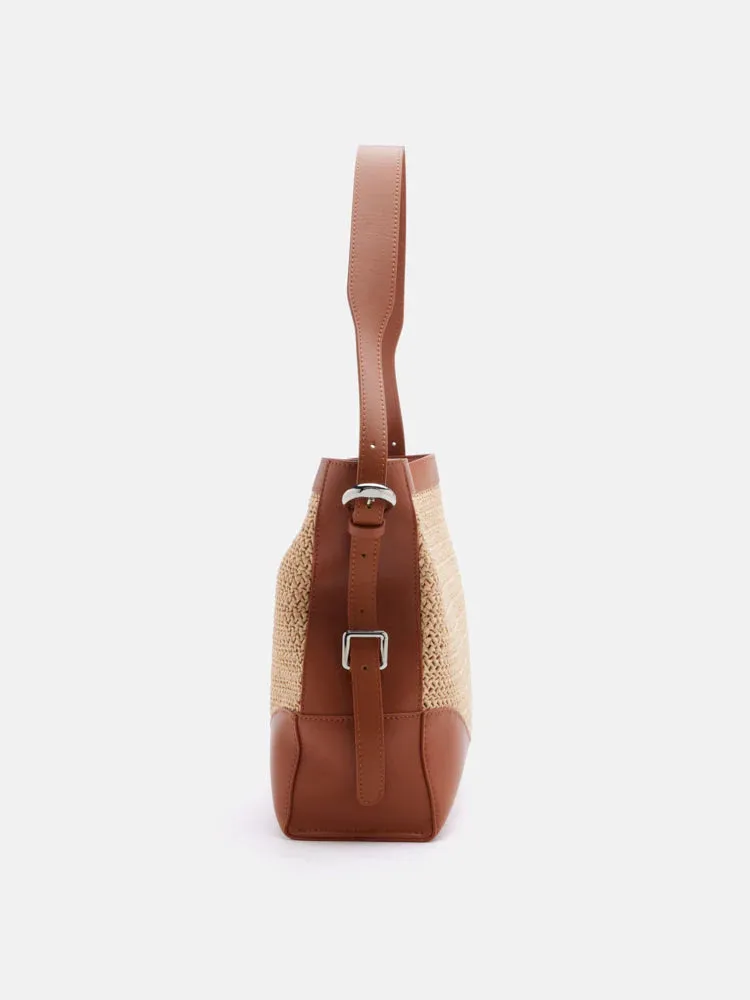 Josie Raffia Bucket Bag