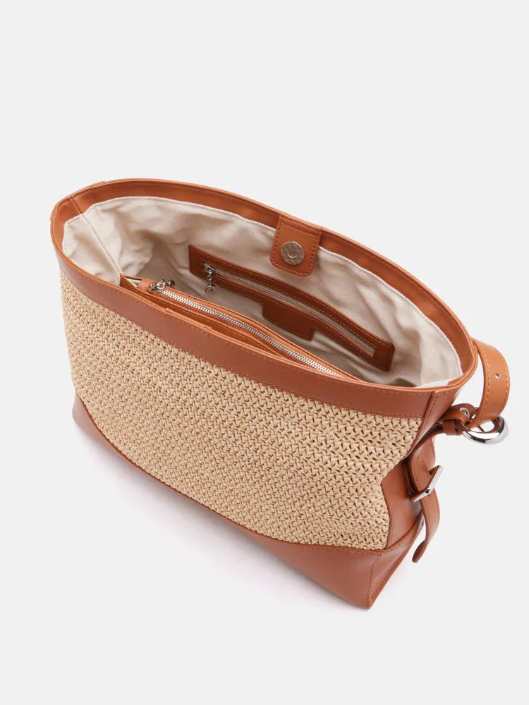 Josie Raffia Bucket Bag