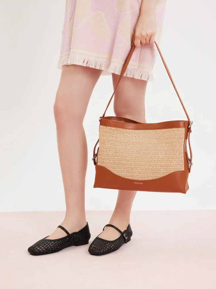 Josie Raffia Bucket Bag