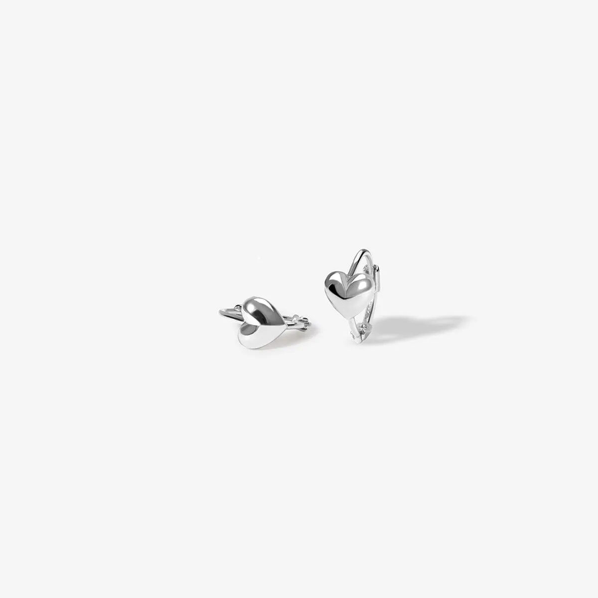 Justin micro heart huggie earrings