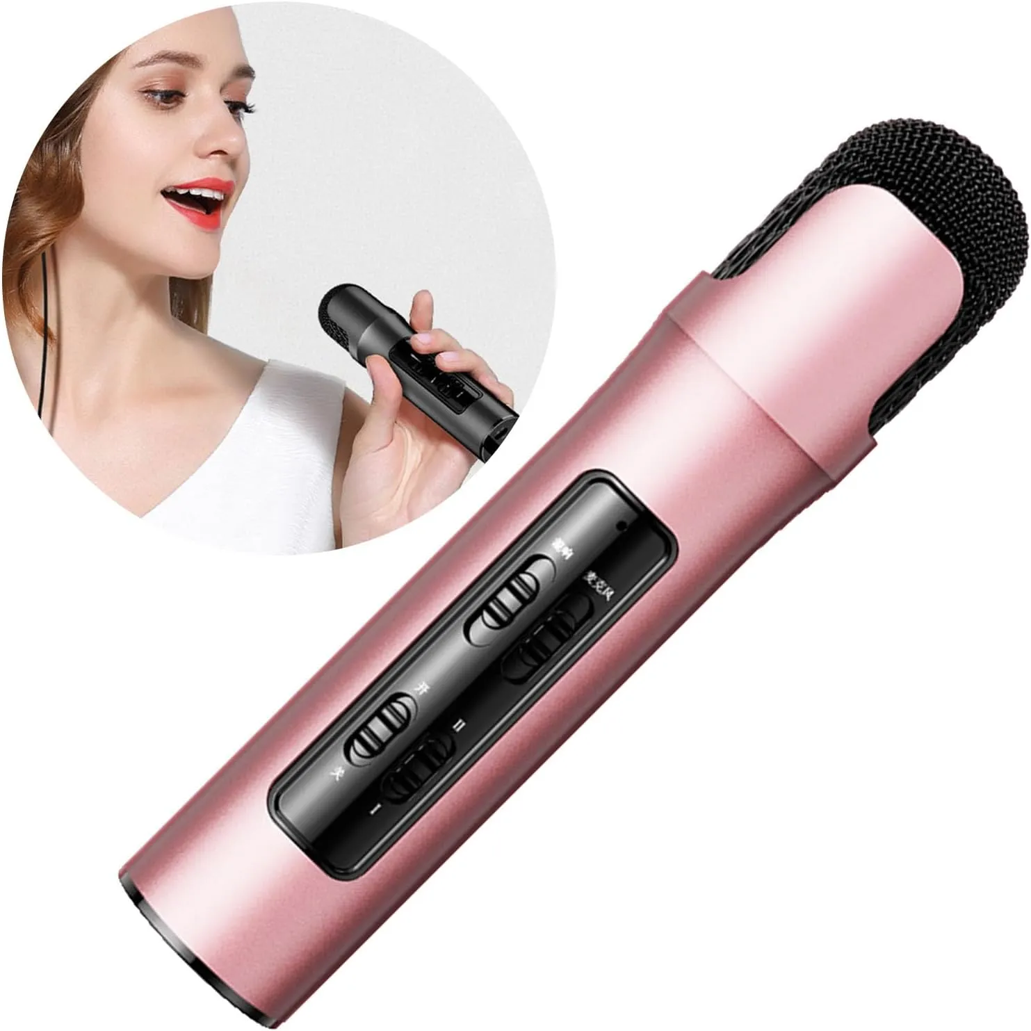 Karaoke Microphones Handheld Wireless Microphones Rechargeable Wireless Microphones for Karaoke Singing Party Wedding