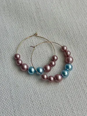 Kat Hoop Pearl Earrings