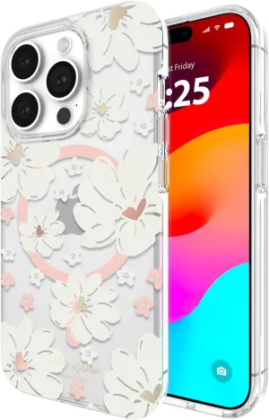 kate spade new york iPhone 15 Pro Case, Compatible with MagSafe - Classic Peony