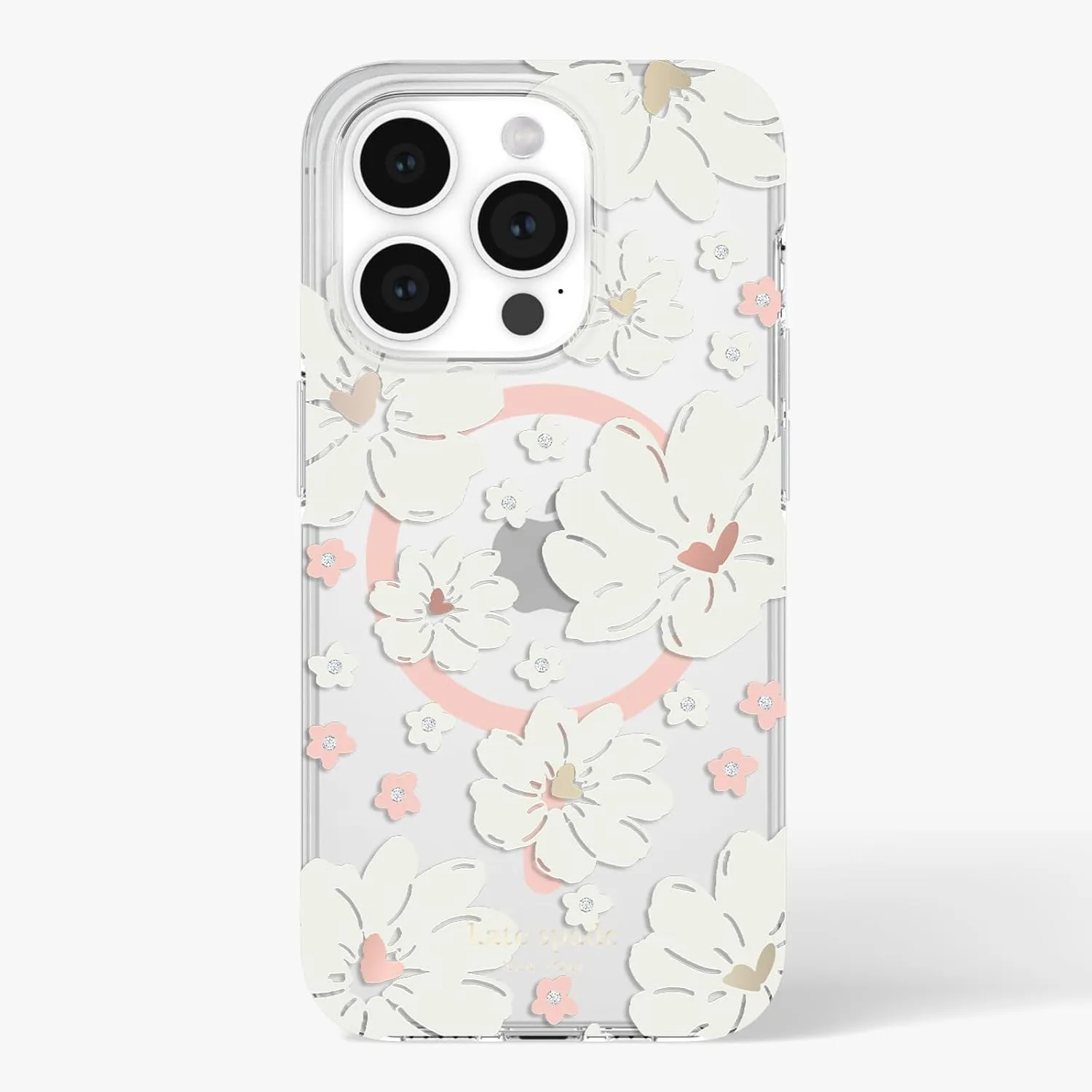 kate spade new york iPhone 15 Pro Case, Compatible with MagSafe - Classic Peony
