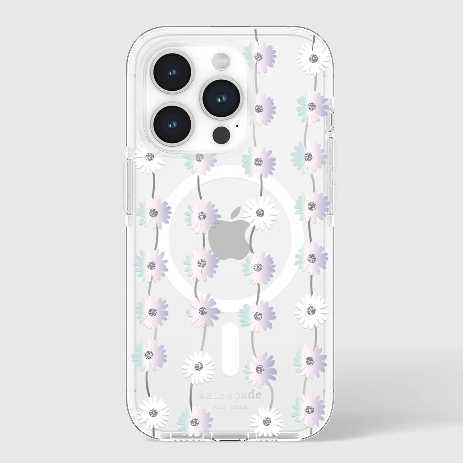 kate spade new york iPhone 15 Pro Case, Compatible with MagSafe - Daisy Chain Iridescent
