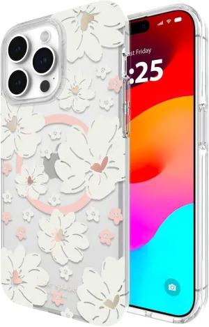 kate spade new york iPhone 15 Pro Max Case, Compatible with MagSafe - Classic Peony