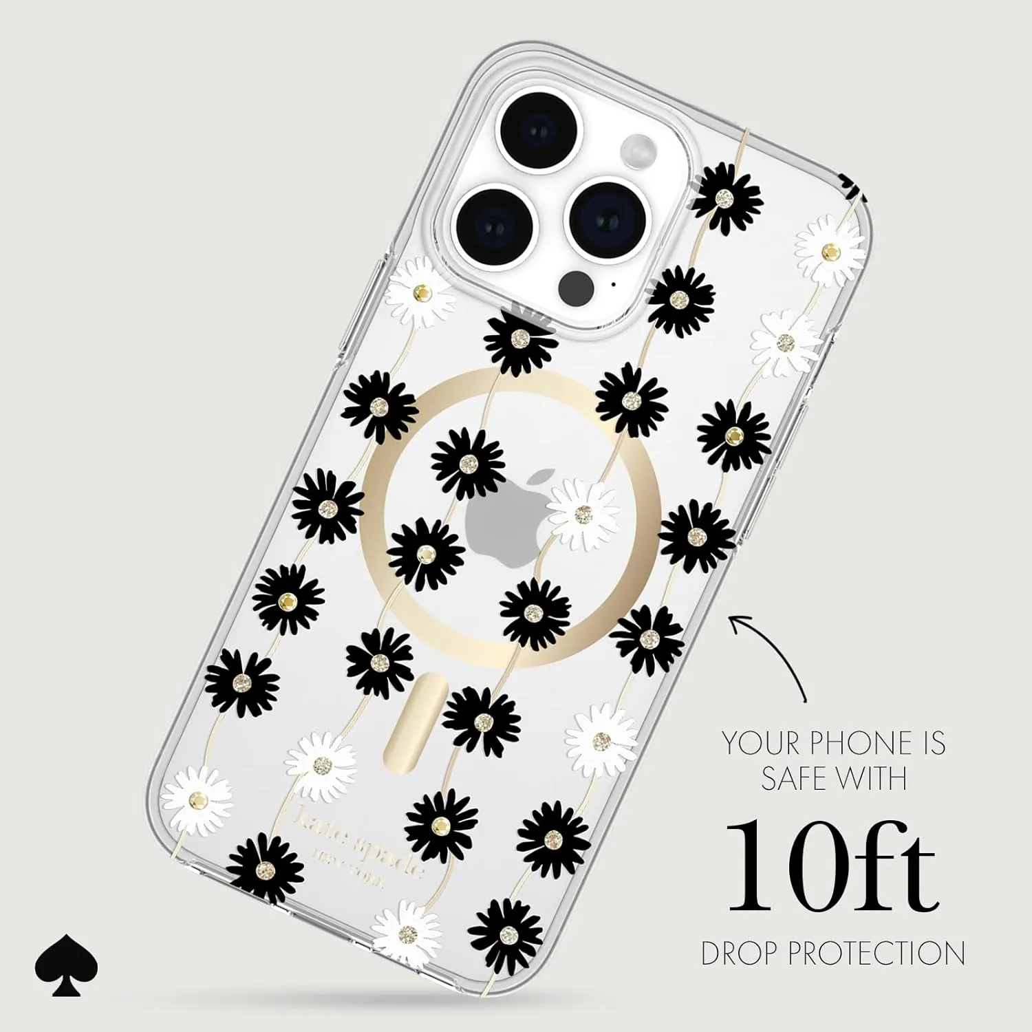 kate spade new york iPhone 15 Pro Max Case, Compatible with MagSafe - Daisy Chain