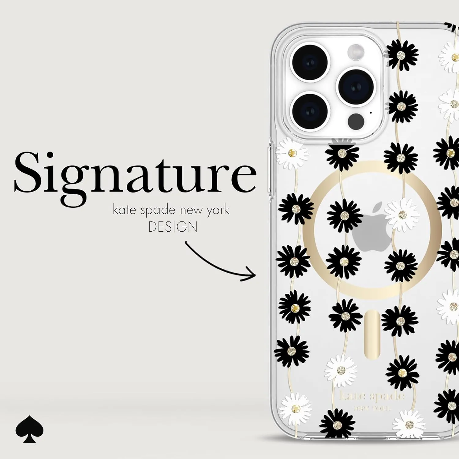 kate spade new york iPhone 15 Pro Max Case, Compatible with MagSafe - Daisy Chain
