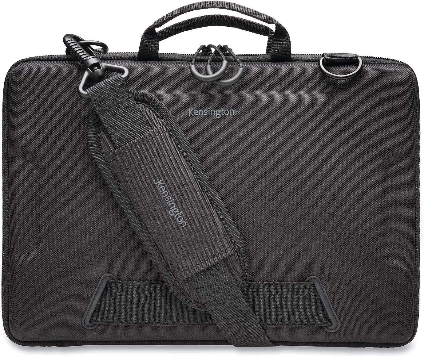 Kensington LS520 Stay-On Laptop Case for 11.6" Chromebooks & Laptops, Clamshell, Shoulder Strap, Water-Resistant (K60854WW), Grey