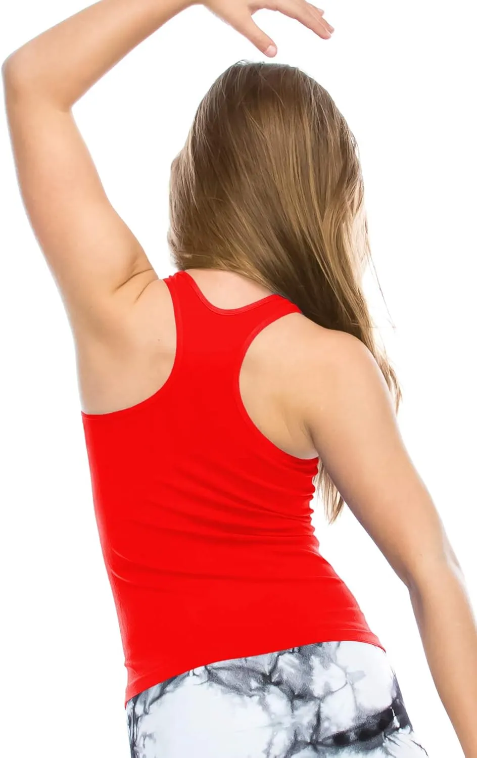 Kurve Premium Girls Seamless Supersoft Wide Strap Comfortable Racerback Tank (Made with Love in The USA)